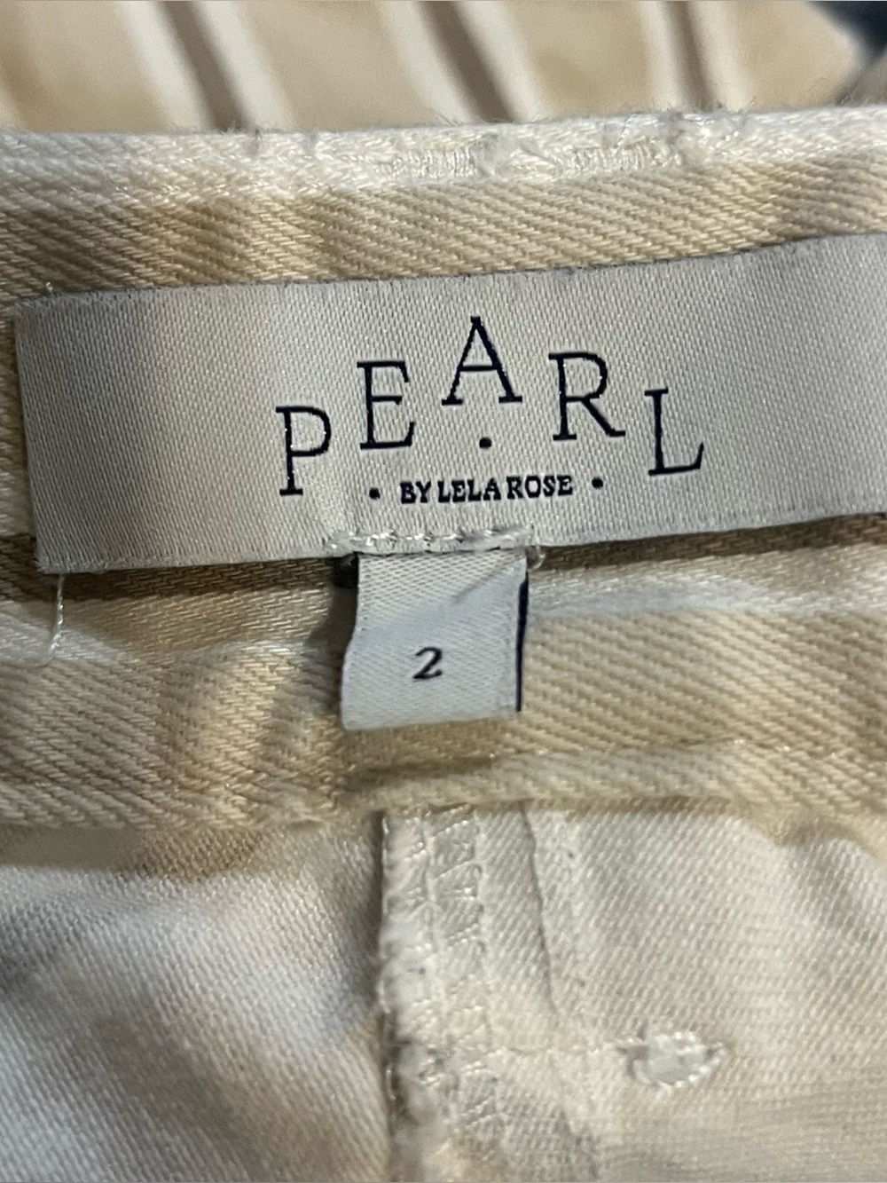 Pearl by Lela Rose Size 2/ XS Striped Barrel Leg Pants Cropped - Picture 7 of 7
